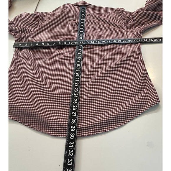 Ralph Lauren Shirt Mens Large Red White Gingham Plaid Custom Fit Long Sleeve - Picture 6 of 10